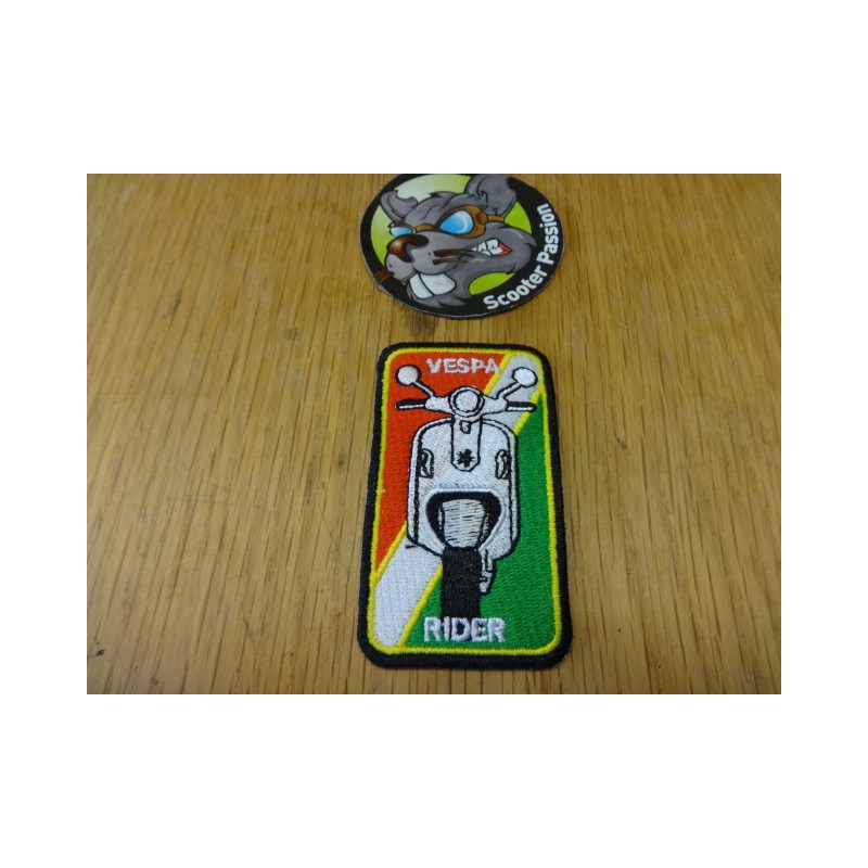 patche-broderie vespa "rider" drapeau italie